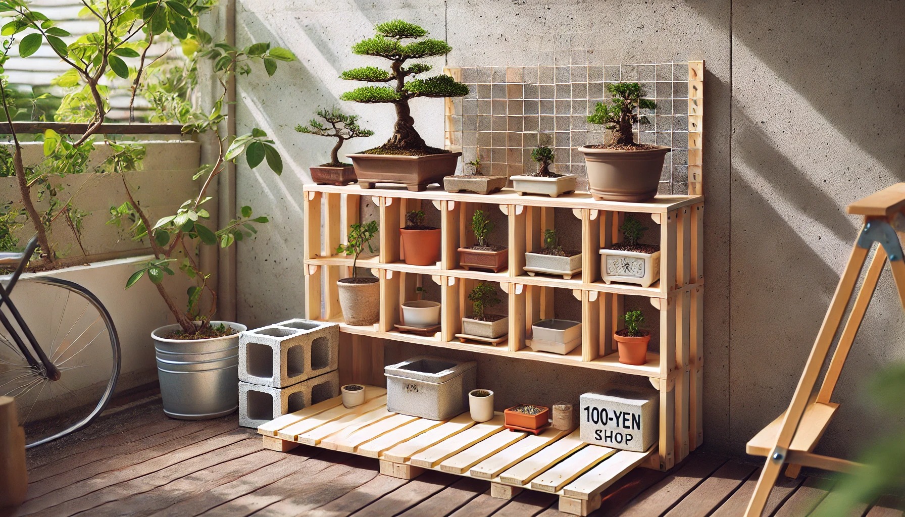 盆栽棚を100均アイテムで作る方法